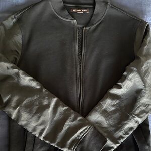 Michael Kors Men's black Zip-Up Sweater